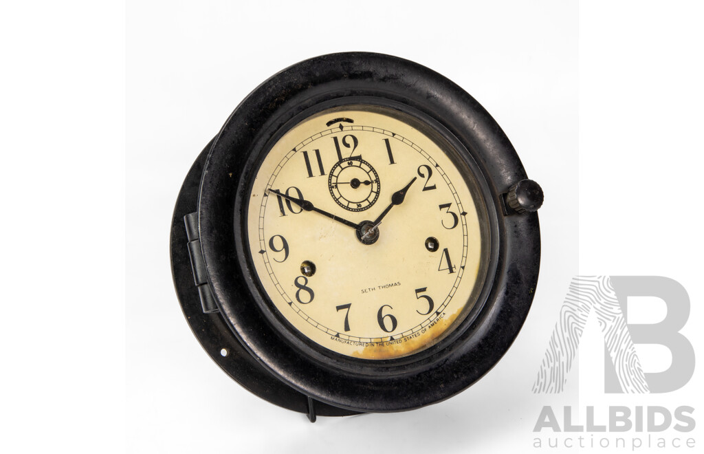 Vintage Seth Thomas US Maritime Commission Maritime Clock