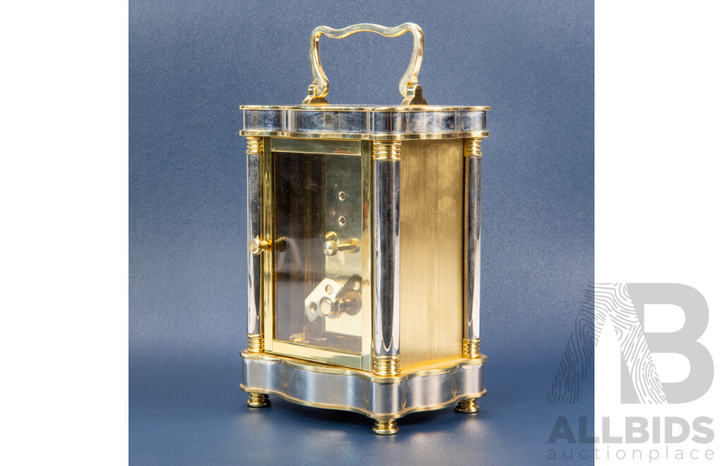 Tourbillon De Chateau Brass Cased Carrige Clock