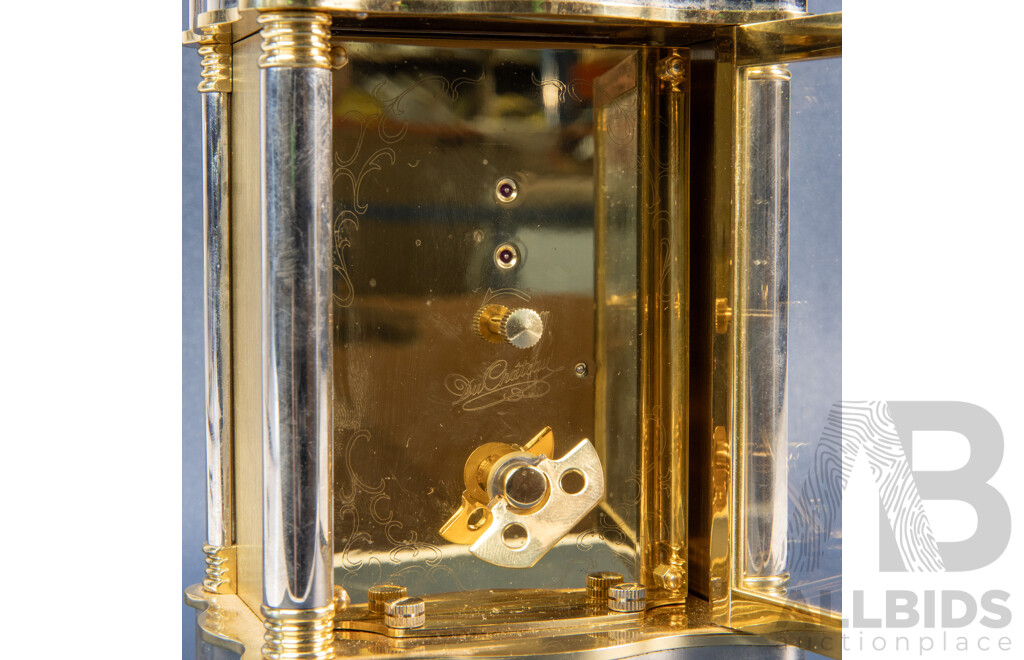 Tourbillon De Chateau Brass Cased Carrige Clock