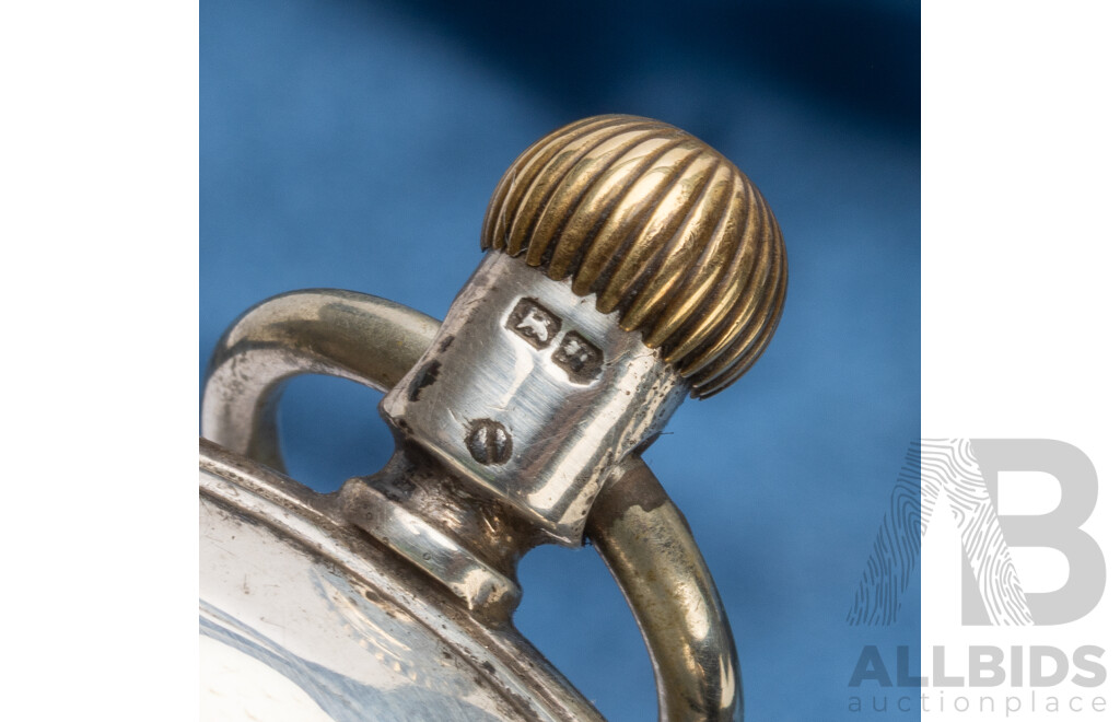 Vintage 1880's Silver & Gold Chronograph Pocket Watch - 122.4gms