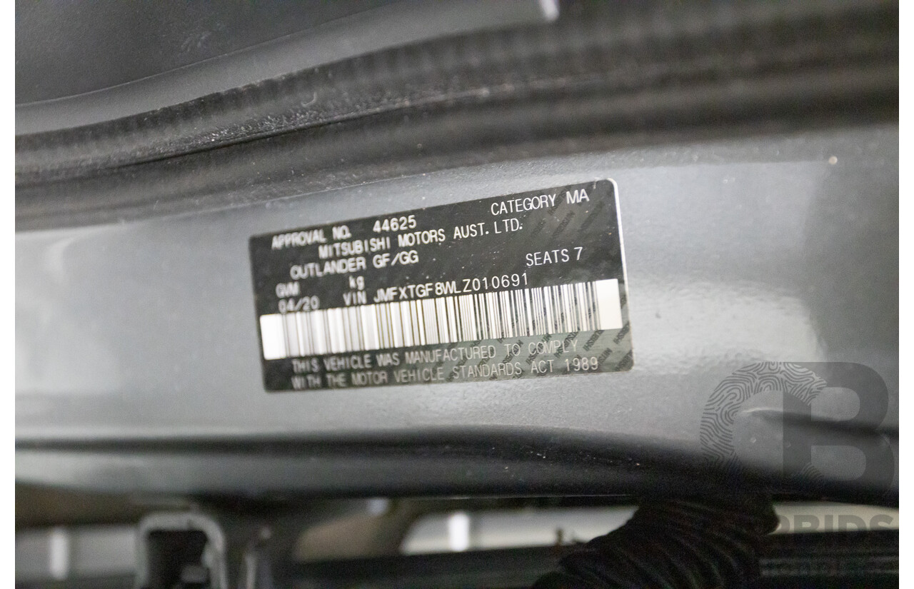 04/2020 Mitsubishi Outlander LS ZL MY20 4D Wagon Grey 2.4L - 7 Seats