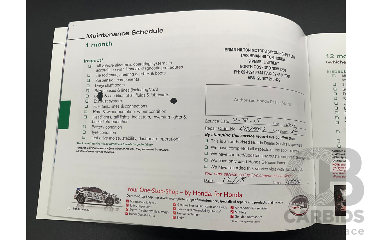 3/2015 Honda Hr-V VTi  4d Wagon Platinum White Pearl 1.8L