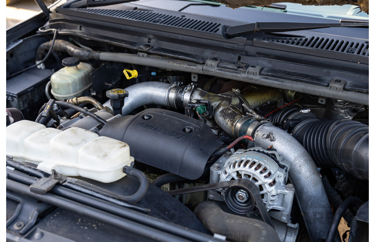 7/2005 Ford F250 XLT (4x4) RN Crew Cab P/Up Ebony Black Turbo Diesel Powerstroke V8 7.3L