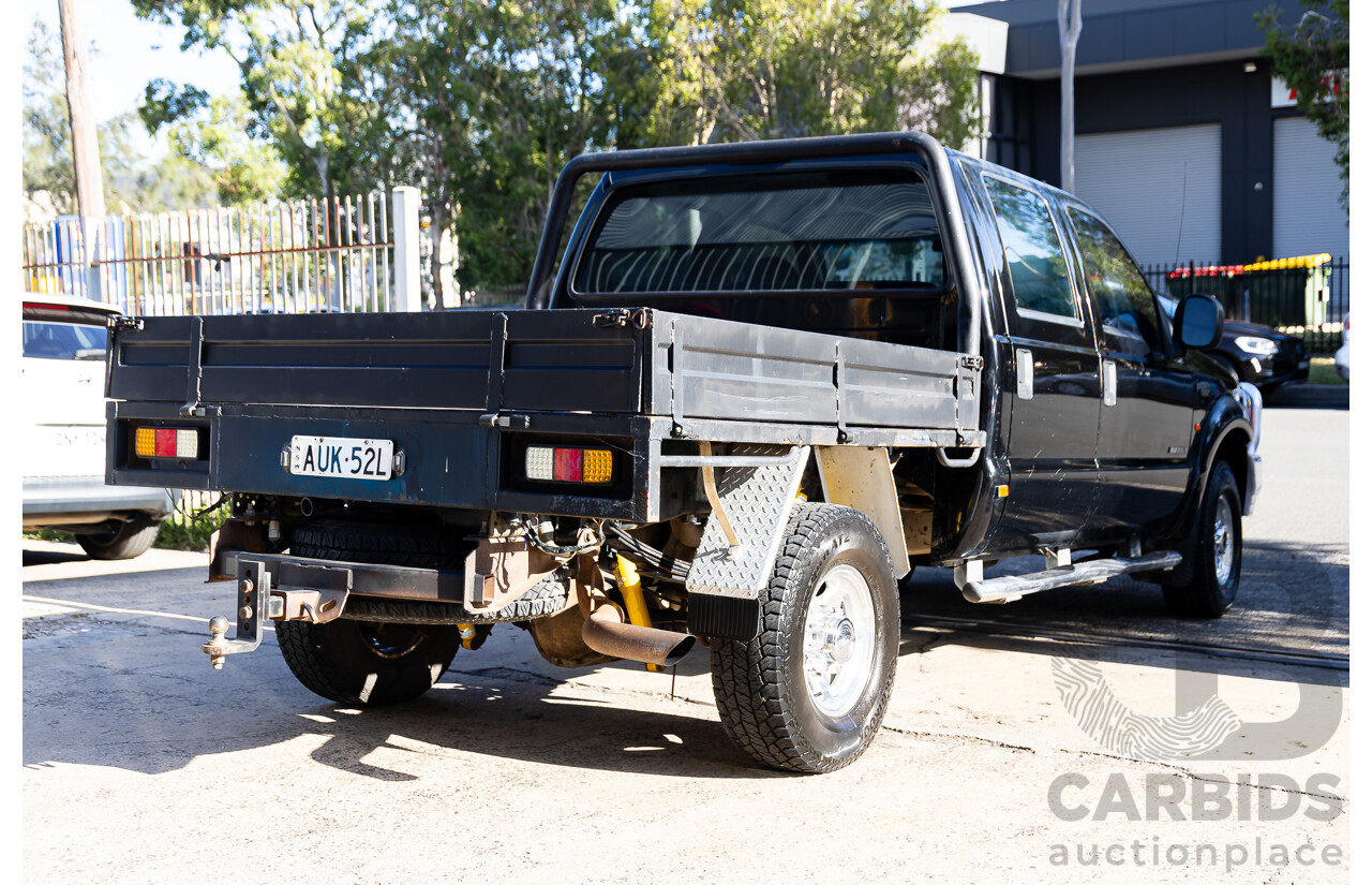 7/2005 Ford F250 XLT (4x4) RN Crew Cab P/Up Ebony Black Turbo Diesel Powerstroke V8 7.3L