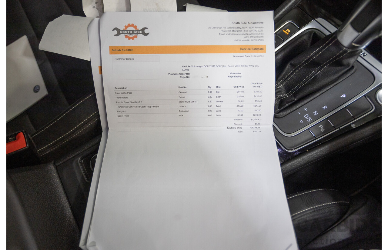 1/2018 Volkswagen Golf R Wolfsburg Edition (AWD) AU MY7.5 5D Hatchback Oryx White Pearl Turbo 2.0L