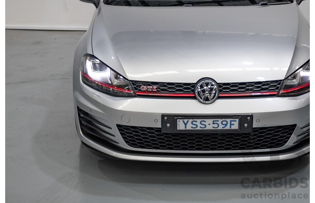 7/2016 Volkswagen Golf GTI Performance AU MY16 5D Hatchback Reflex Silver Metallic Turbo 2.0L