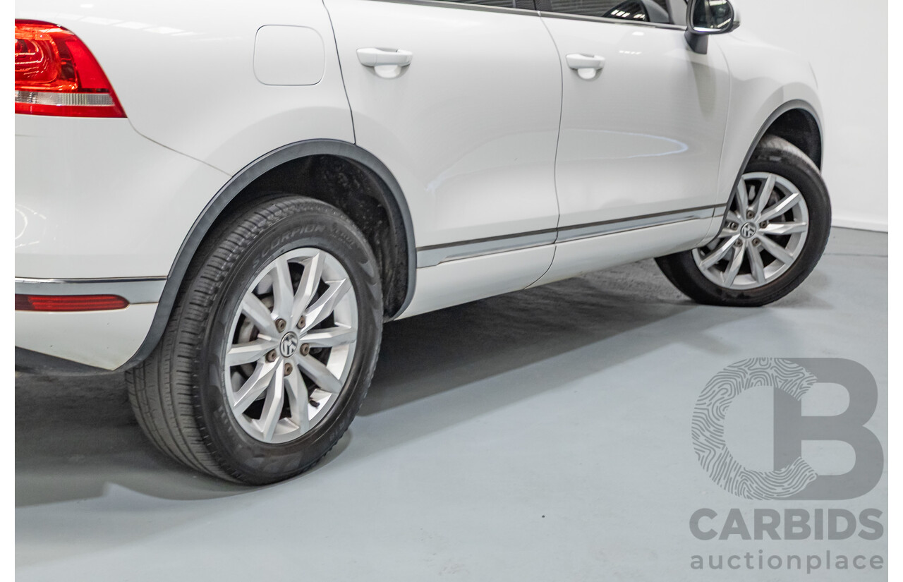 1/2015 Volkswagen Touareg V6 TDI (AWD) 7P MY15 4D Wagon Pure White Turbo Diesel 3.0L