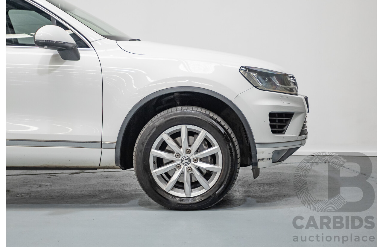 1/2015 Volkswagen Touareg V6 TDI (AWD) 7P MY15 4D Wagon Pure White Turbo Diesel 3.0L