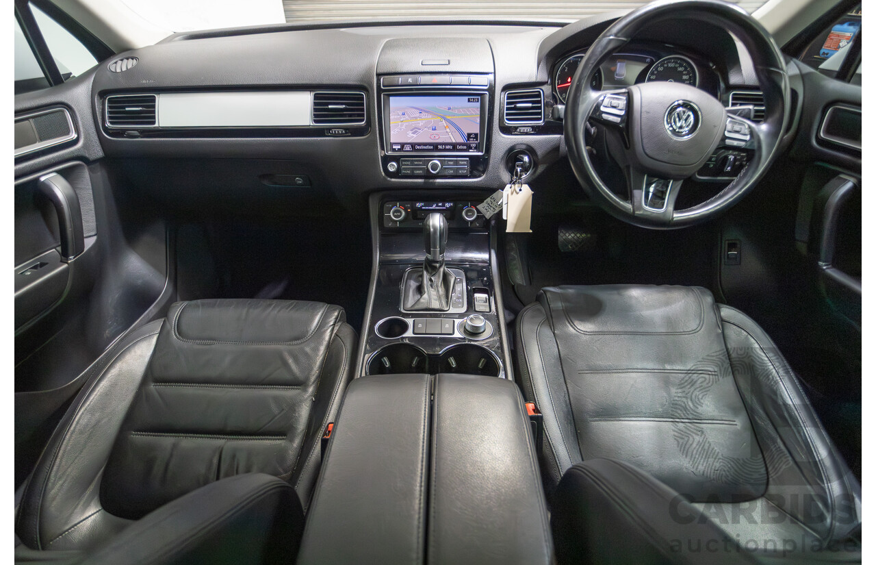 1/2015 Volkswagen Touareg V6 TDI (AWD) 7P MY15 4D Wagon Pure White Turbo Diesel 3.0L