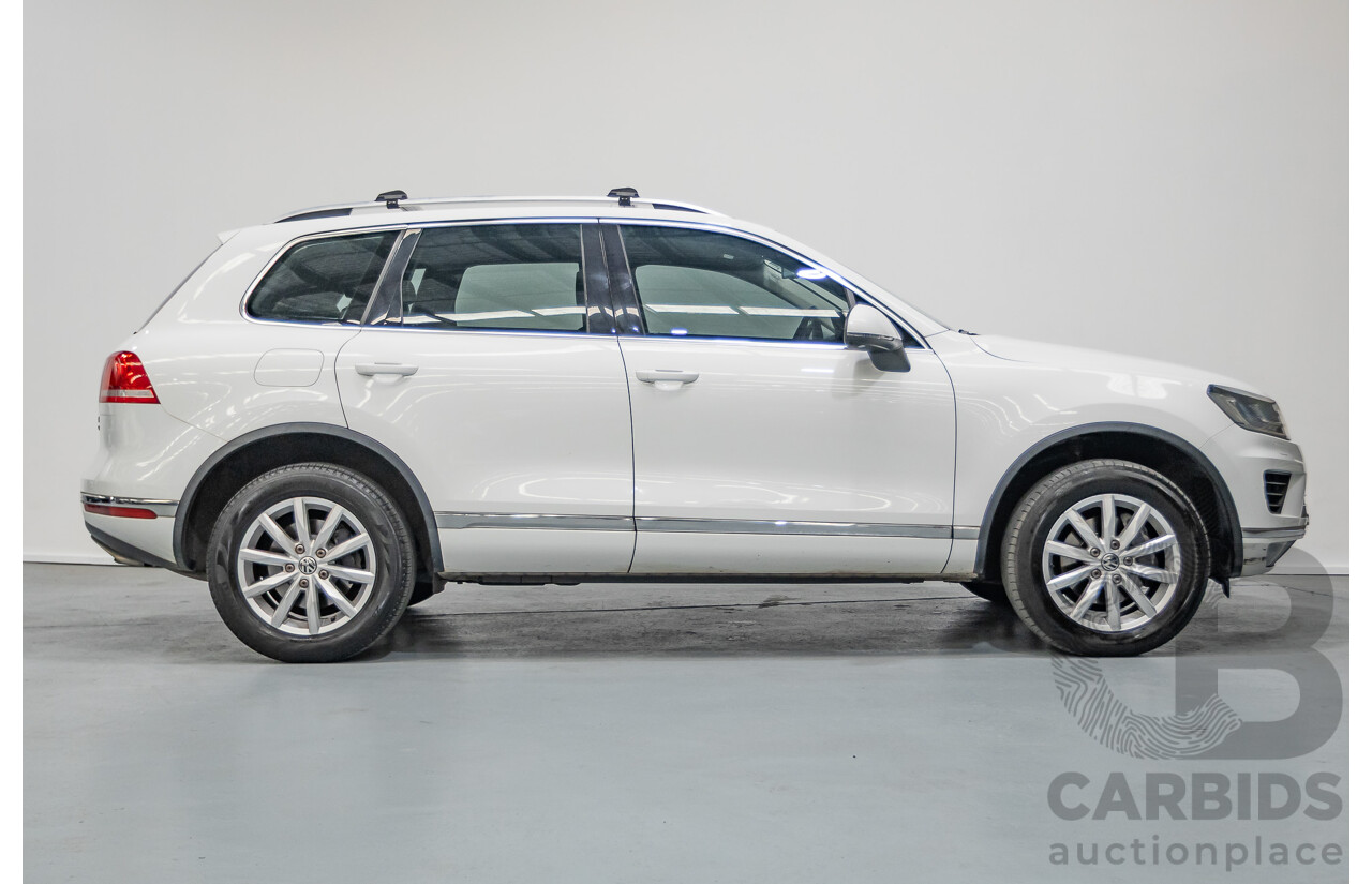 1/2015 Volkswagen Touareg V6 TDI (AWD) 7P MY15 4D Wagon Pure White Turbo Diesel 3.0L