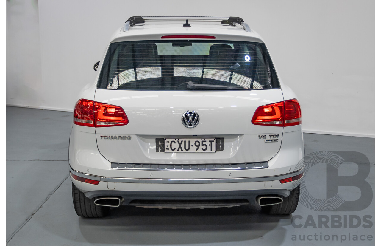 1/2015 Volkswagen Touareg V6 TDI (AWD) 7P MY15 4D Wagon Pure White Turbo Diesel 3.0L