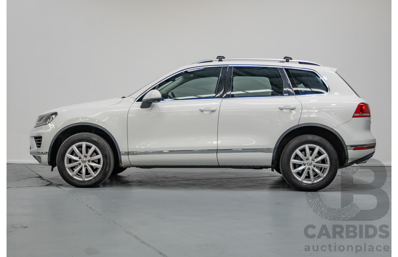 1/2015 Volkswagen Touareg V6 TDI (AWD) 7P MY15 4D Wagon Pure White Turbo Diesel 3.0L