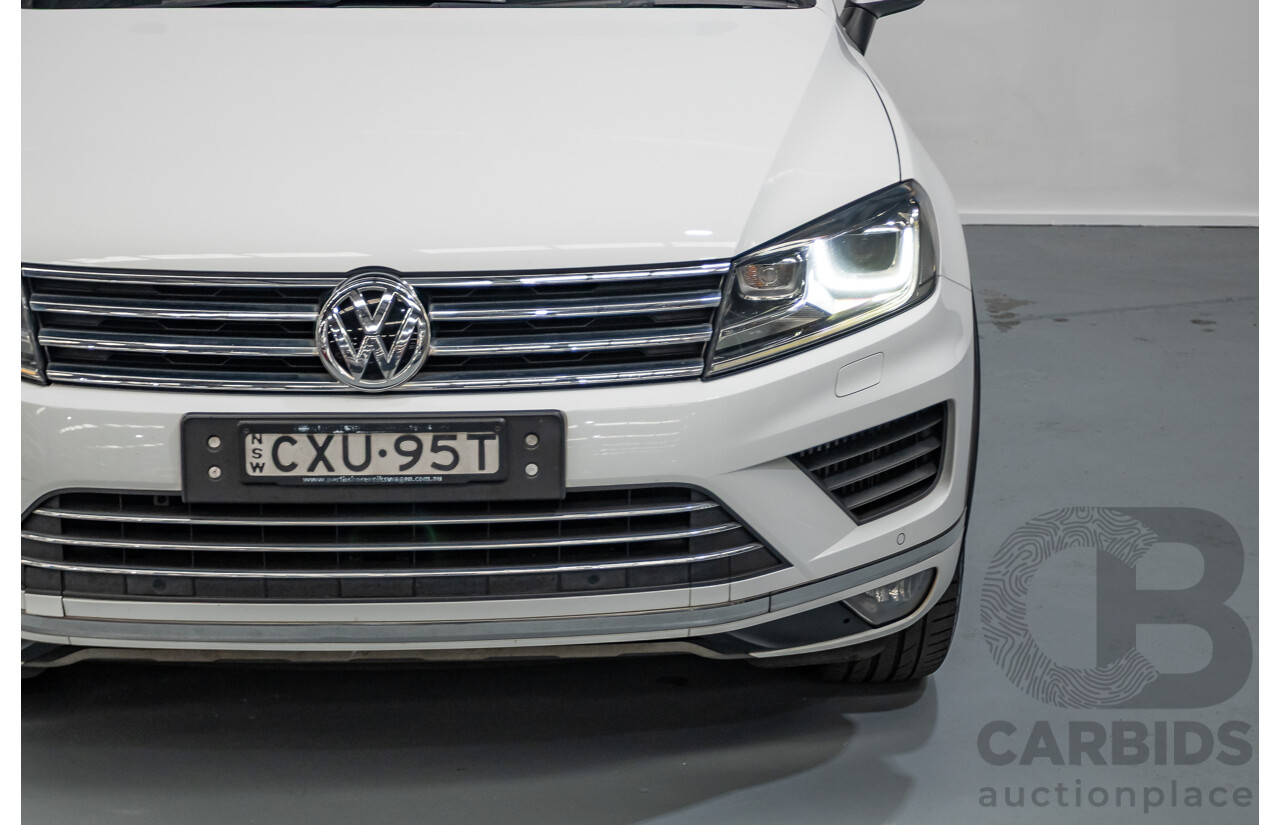 1/2015 Volkswagen Touareg V6 TDI (AWD) 7P MY15 4D Wagon Pure White Turbo Diesel 3.0L