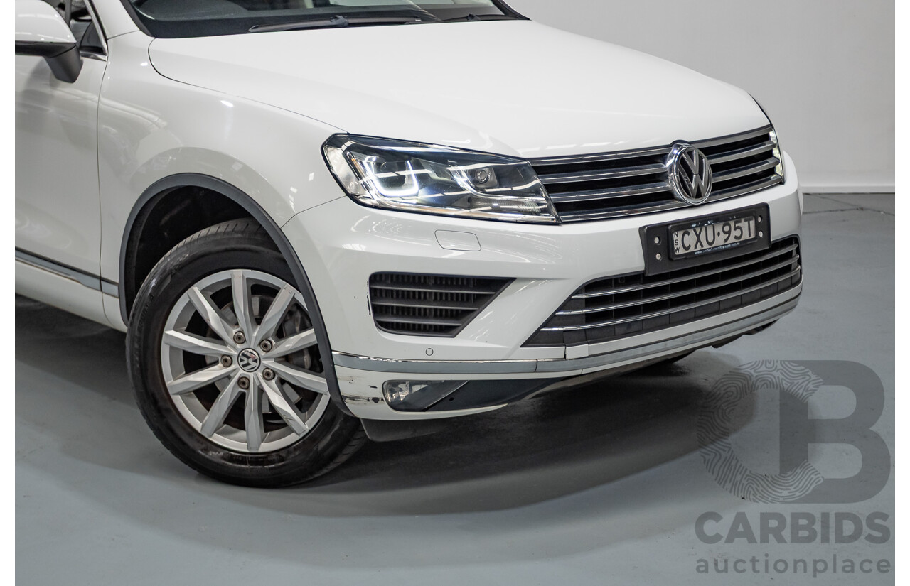 1/2015 Volkswagen Touareg V6 TDI (AWD) 7P MY15 4D Wagon Pure White Turbo Diesel 3.0L