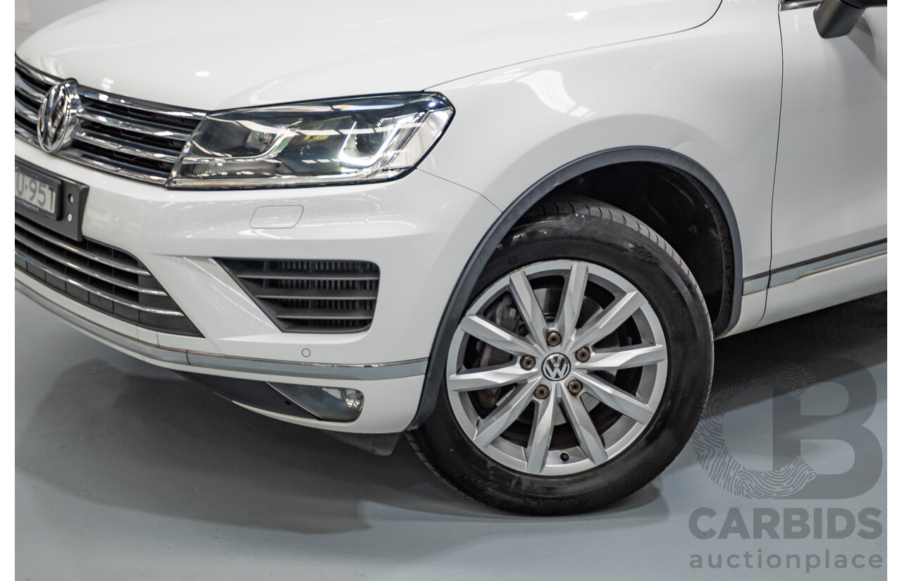 1/2015 Volkswagen Touareg V6 TDI (AWD) 7P MY15 4D Wagon Pure White Turbo Diesel 3.0L