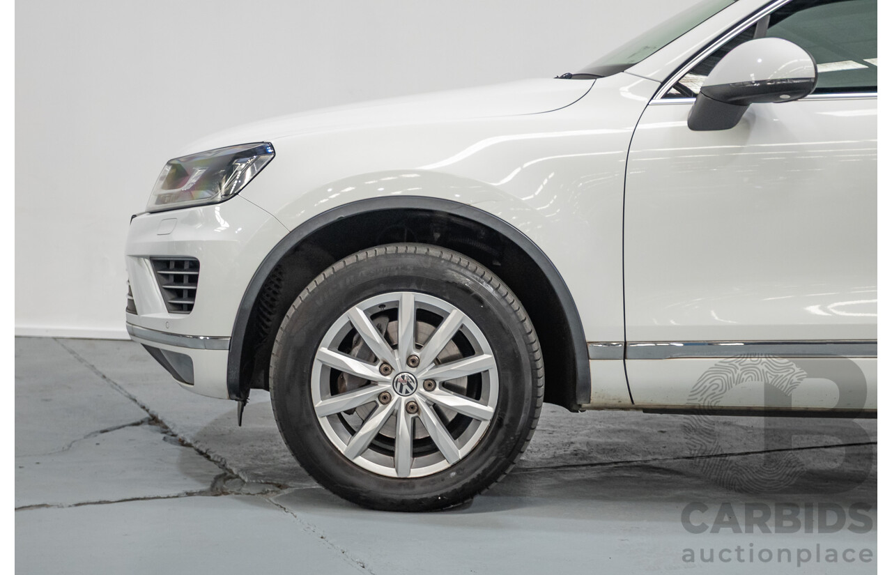 1/2015 Volkswagen Touareg V6 TDI (AWD) 7P MY15 4D Wagon Pure White Turbo Diesel 3.0L