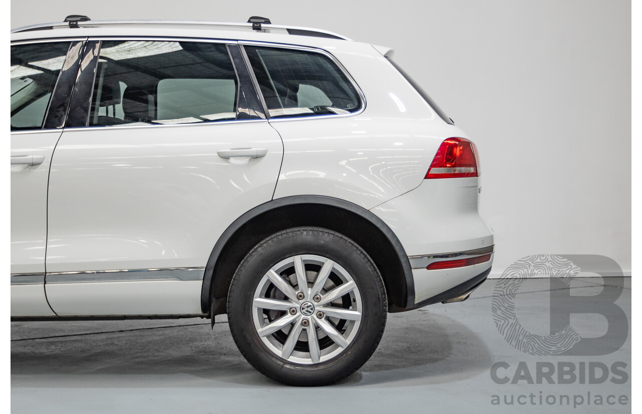 1/2015 Volkswagen Touareg V6 TDI (AWD) 7P MY15 4D Wagon Pure White Turbo Diesel 3.0L