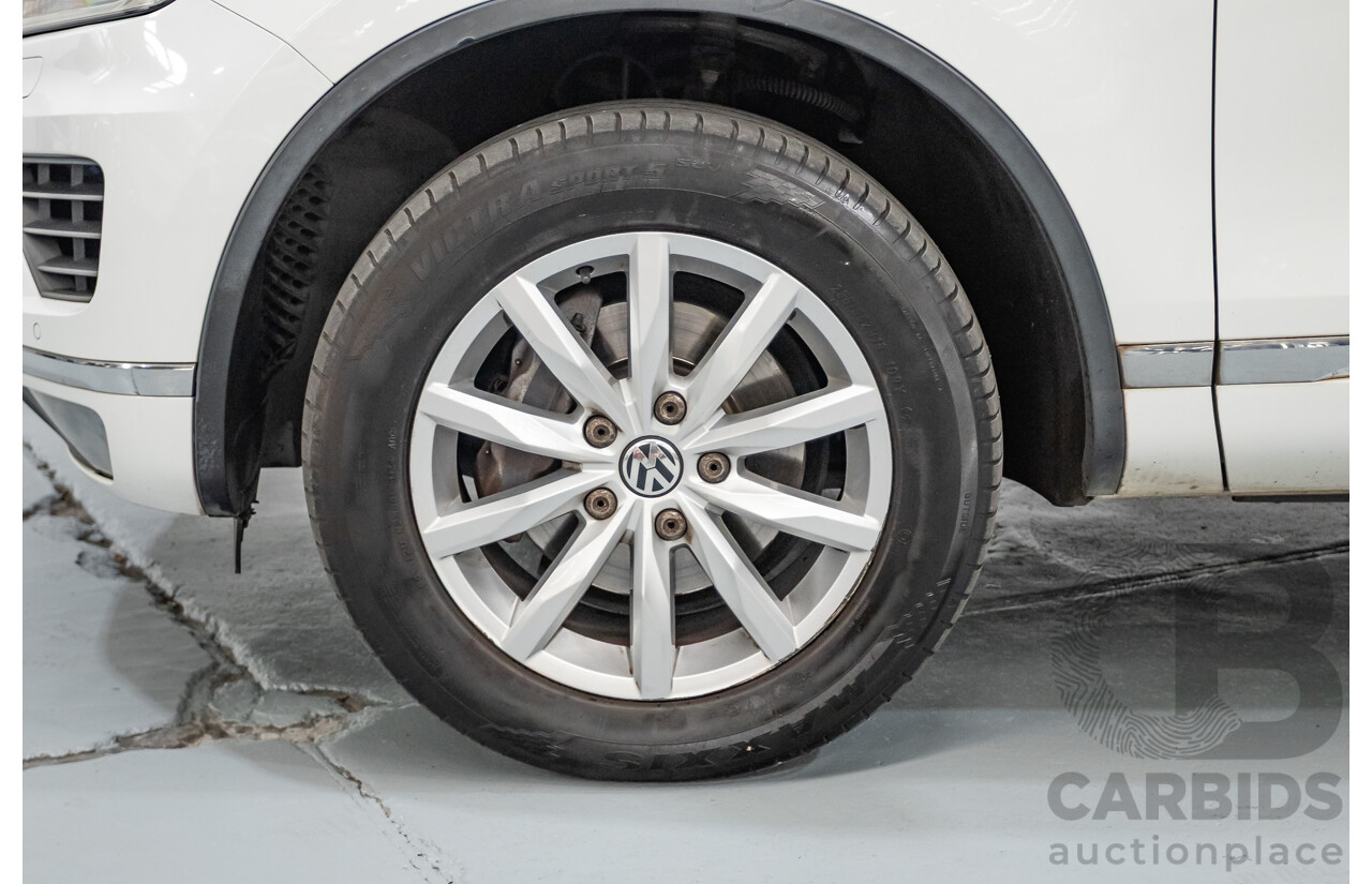 1/2015 Volkswagen Touareg V6 TDI (AWD) 7P MY15 4D Wagon Pure White Turbo Diesel 3.0L