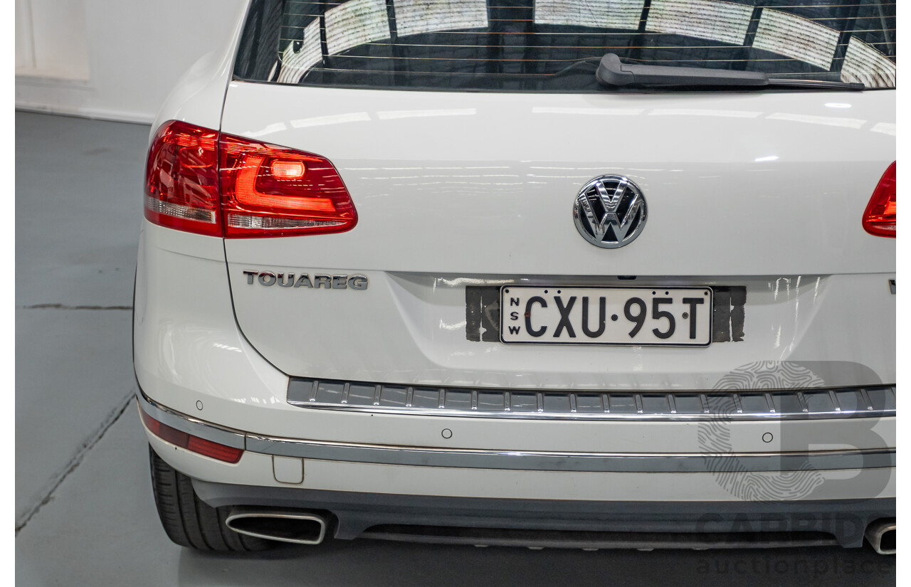 1/2015 Volkswagen Touareg V6 TDI (AWD) 7P MY15 4D Wagon Pure White Turbo Diesel 3.0L