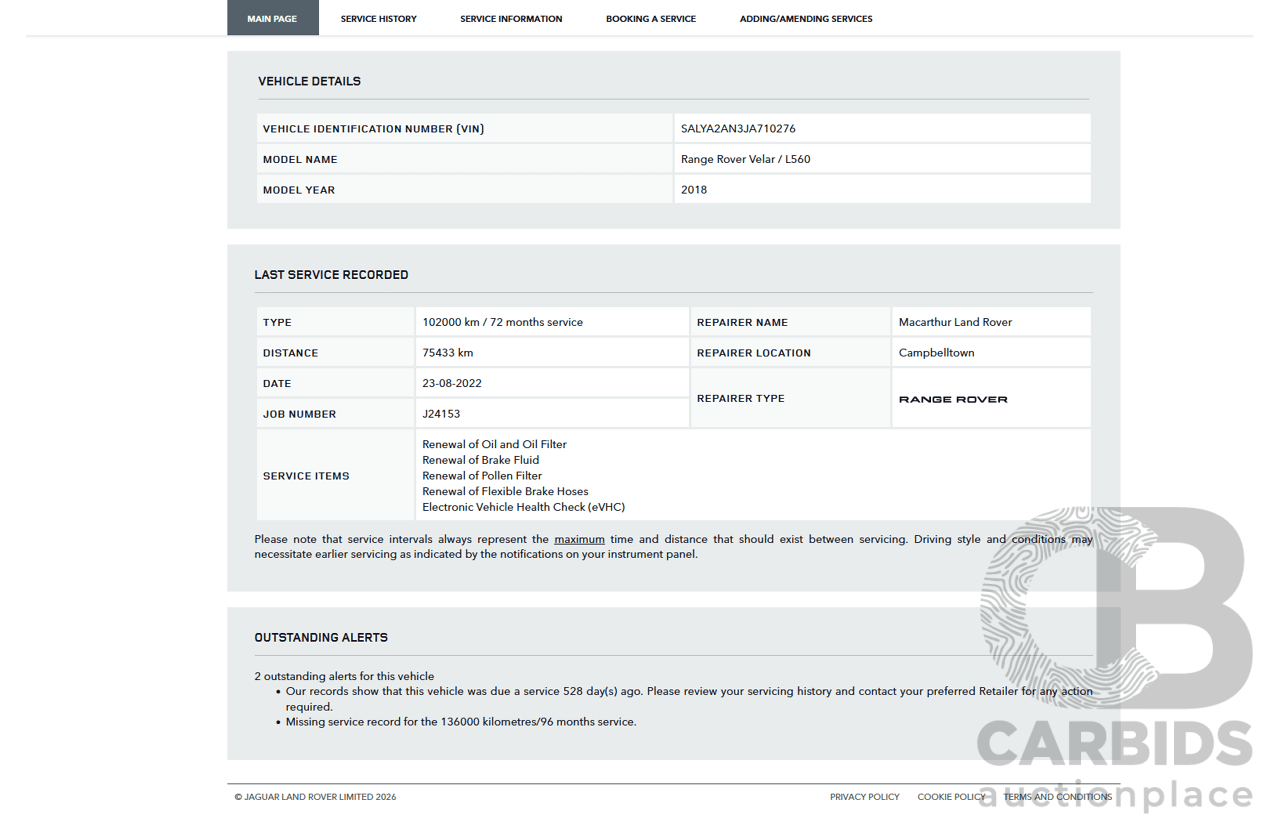 09/2017 Range Rover Velar D240 R-Dynamic SE (AWD) MY18 4D Wagon Polar White Turbo Diesel 2.0L