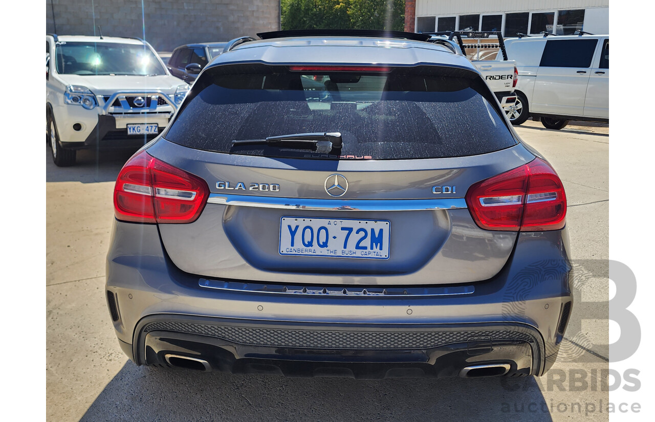 7/2015 Mercedes-Benz GLA 200 CDI X156 MY15 4d Wagon Grey 2.1L