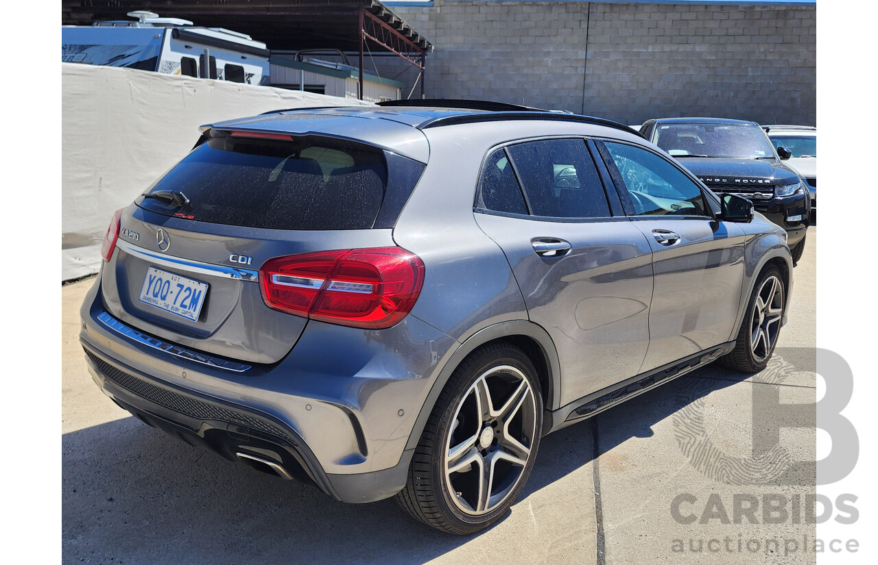 7/2015 Mercedes-Benz GLA 200 CDI X156 MY15 4d Wagon Grey 2.1L