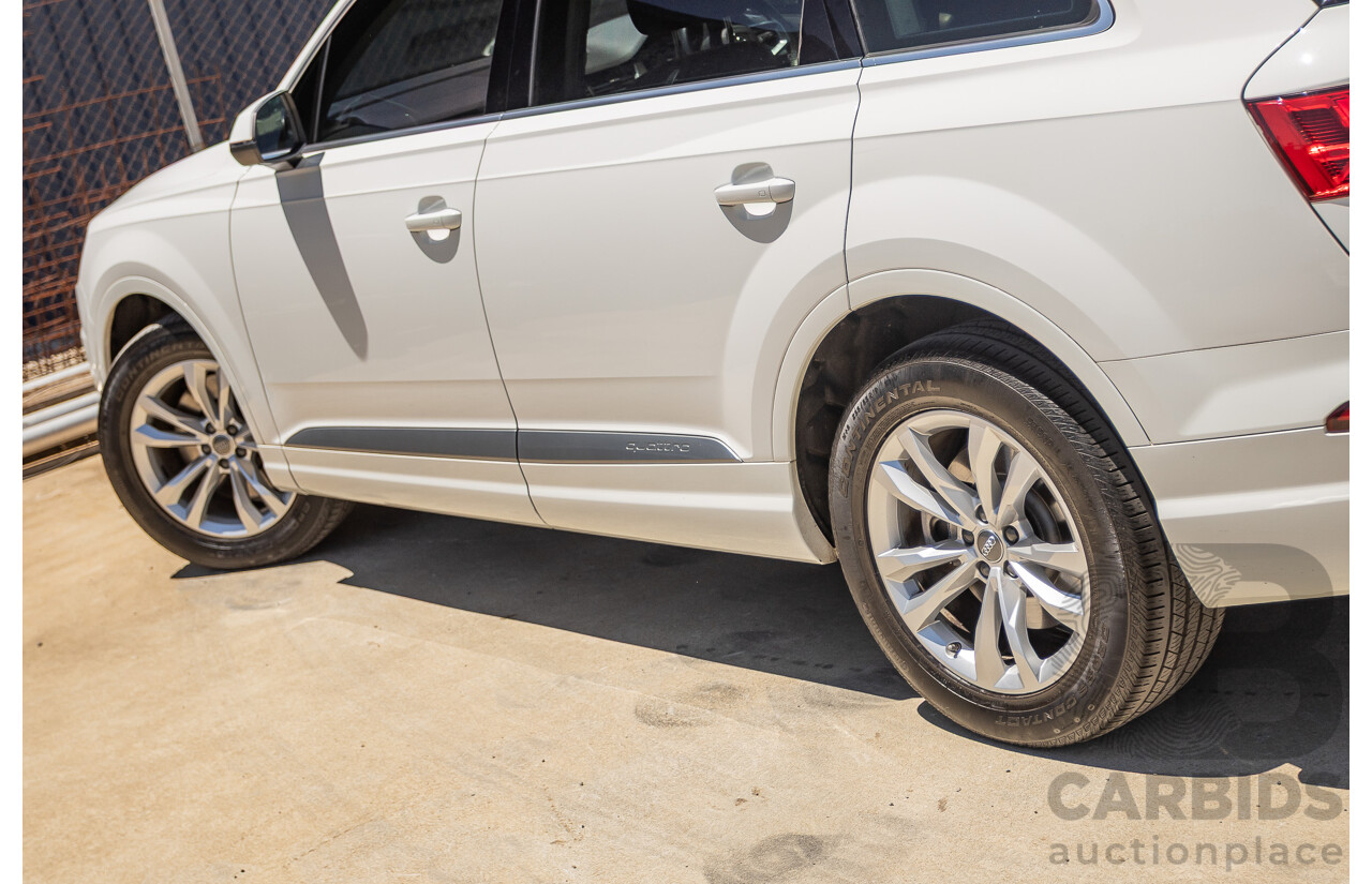 10/2015 Audi Q7 3.0 TDI Quattro (AWD) 4M 4D Wagon Pure White Turbo Diesel V6 (200kw) 3.0L - 7 seater