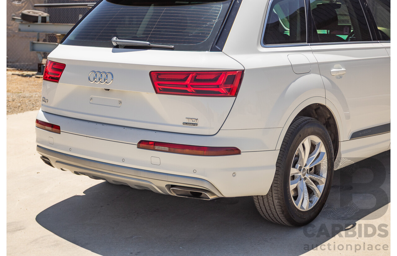 10/2015 Audi Q7 3.0 TDI Quattro (AWD) 4M 4D Wagon Pure White Turbo Diesel V6 (200kw) 3.0L - 7 seater
