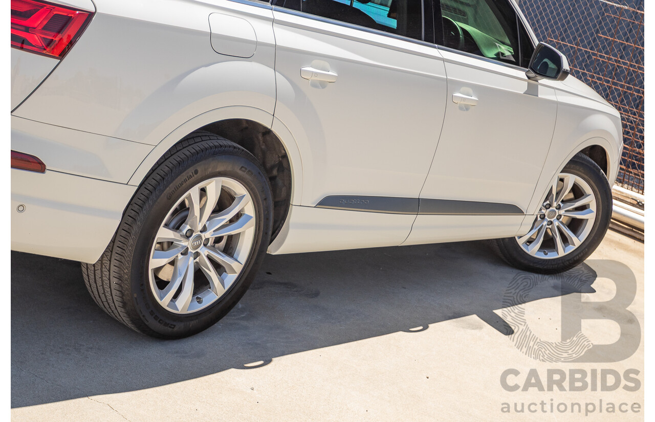 10/2015 Audi Q7 3.0 TDI Quattro (AWD) 4M 4D Wagon Pure White Turbo Diesel V6 (200kw) 3.0L - 7 seater