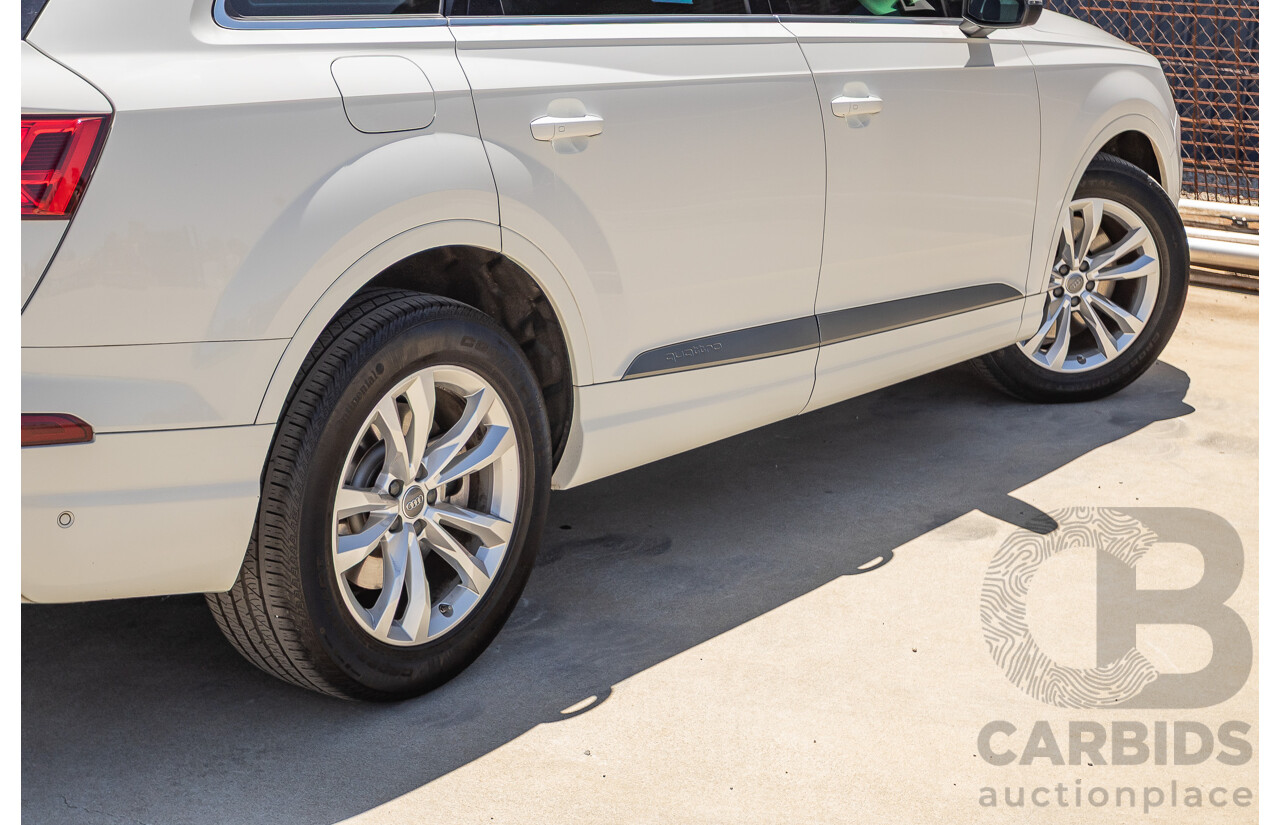 10/2015 Audi Q7 3.0 TDI Quattro (AWD) 4M 4D Wagon Pure White Turbo Diesel V6 (200kw) 3.0L - 7 seater