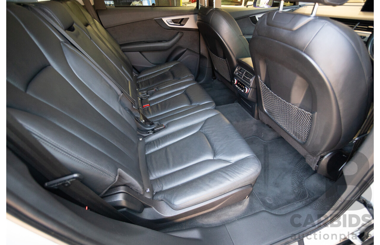 10/2015 Audi Q7 3.0 TDI Quattro (AWD) 4M 4D Wagon Pure White Turbo Diesel V6 (200kw) 3.0L - 7 seater