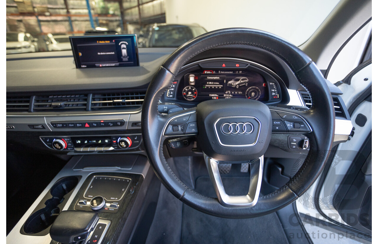 10/2015 Audi Q7 3.0 TDI Quattro (AWD) 4M 4D Wagon Pure White Turbo Diesel V6 (200kw) 3.0L - 7 seater