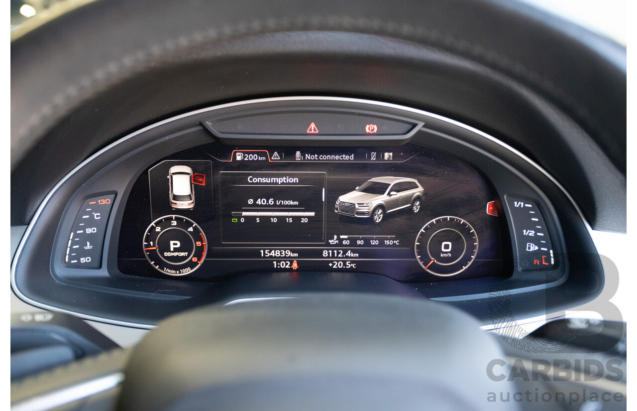 10/2015 Audi Q7 3.0 TDI Quattro (AWD) 4M 4D Wagon Pure White Turbo Diesel V6 (200kw) 3.0L - 7 seater