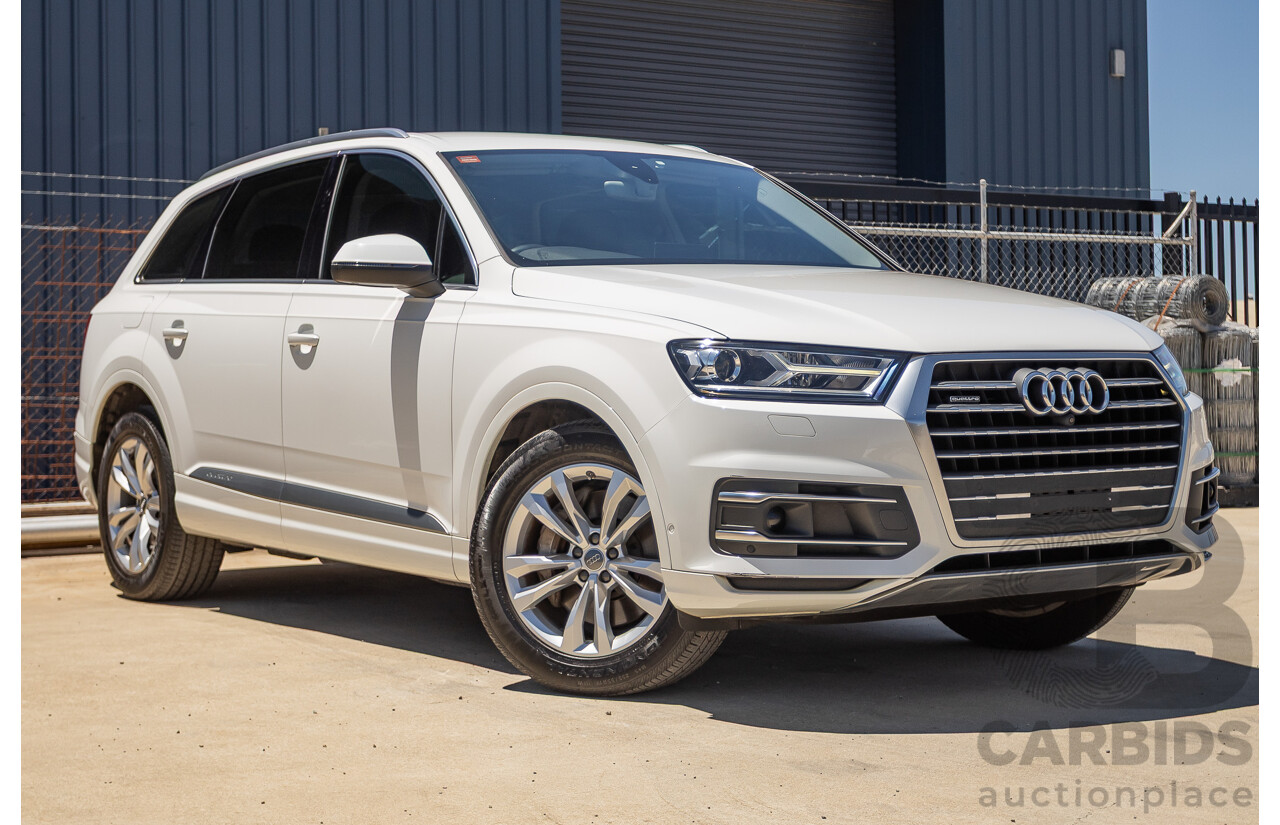 10/2015 Audi Q7 3.0 TDI Quattro (AWD) 4M 4D Wagon Pure White Turbo Diesel V6 (200kw) 3.0L - 7 seater