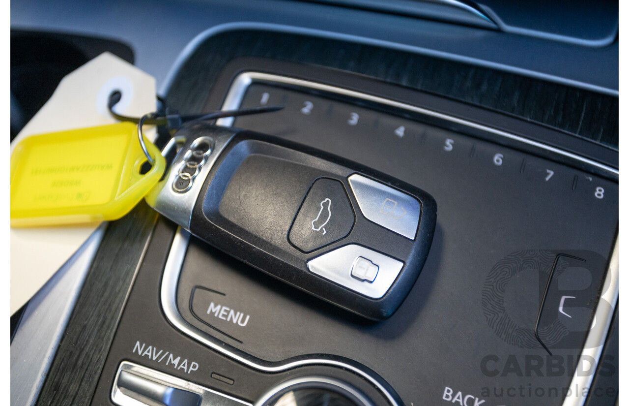 10/2015 Audi Q7 3.0 TDI Quattro (AWD) 4M 4D Wagon Pure White Turbo Diesel V6 (200kw) 3.0L - 7 seater