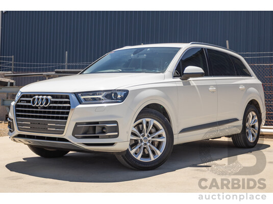 10/2015 Audi Q7 3.0 TDI Quattro (AWD) 4M 4D Wagon Pure White Turbo Diesel V6 (200kw) 3.0L - 7 seater