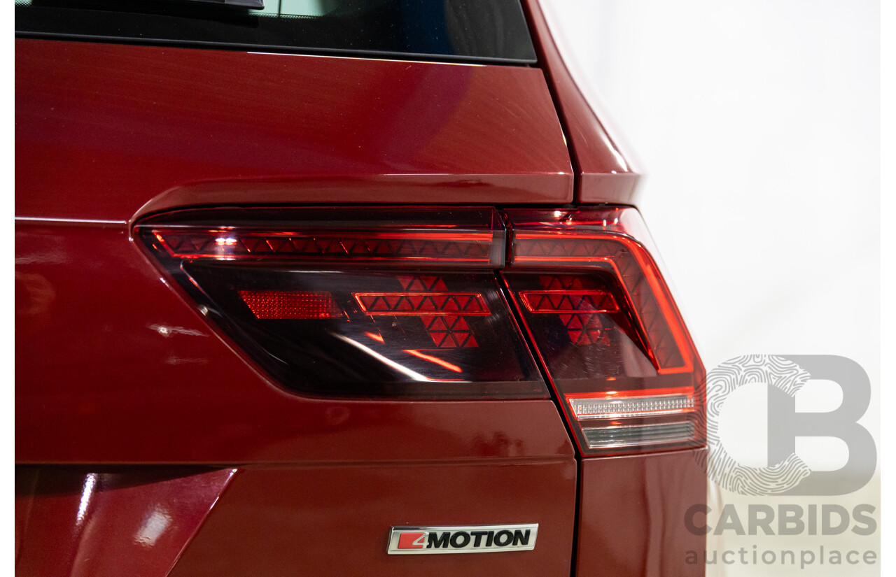 02/2018 Volkswagen Tiguan 162 TSI Sportline (AWD) 5NA MY18 4d Wagon Ruby Red Metallic Turbo 2.0L