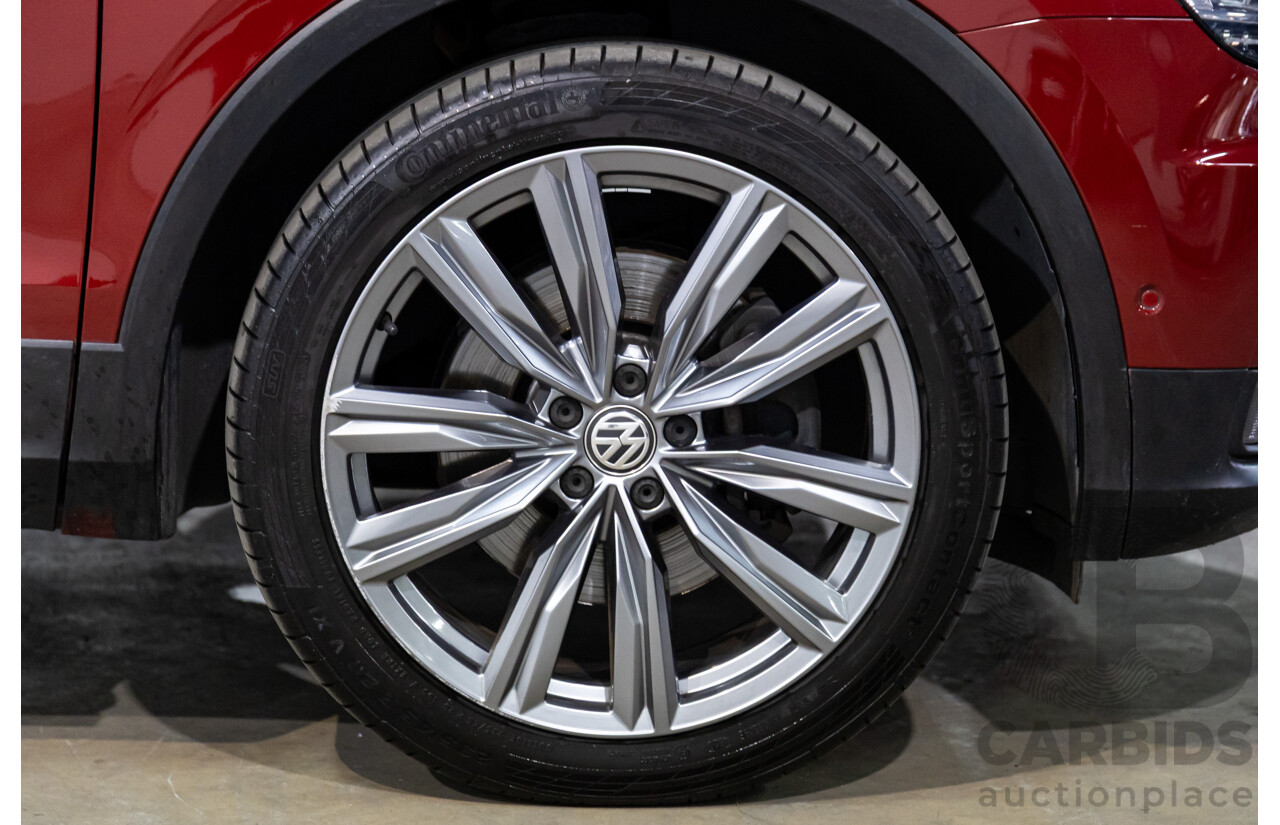 02/2018 Volkswagen Tiguan 162 TSI Sportline (AWD) 5NA MY18 4d Wagon Ruby Red Metallic Turbo 2.0L