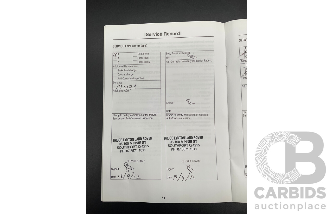 9/2011 Range Rover Range Rover Sport 3.0 TDV6 MY11 4d Wagon Sumatra Black Metallic Turbo Diesel V6 3.0L