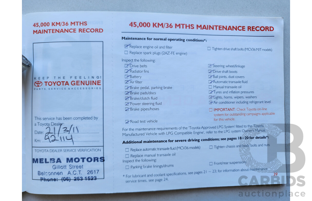 1/2005 Toyota Camry Altise ACV36R UPGRADE 4d Sedan Silver 2.4L