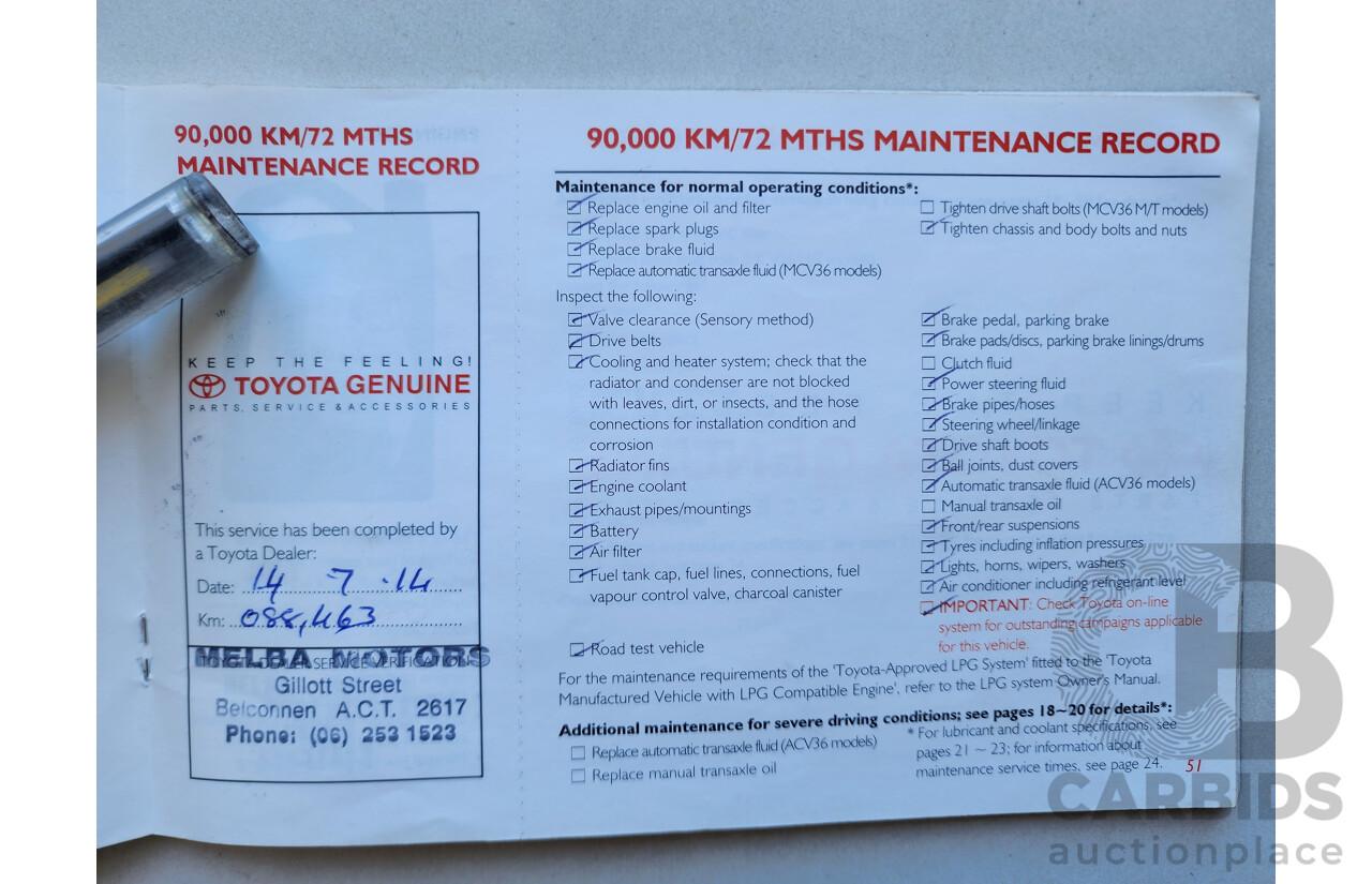 1/2005 Toyota Camry Altise ACV36R UPGRADE 4d Sedan Silver 2.4L