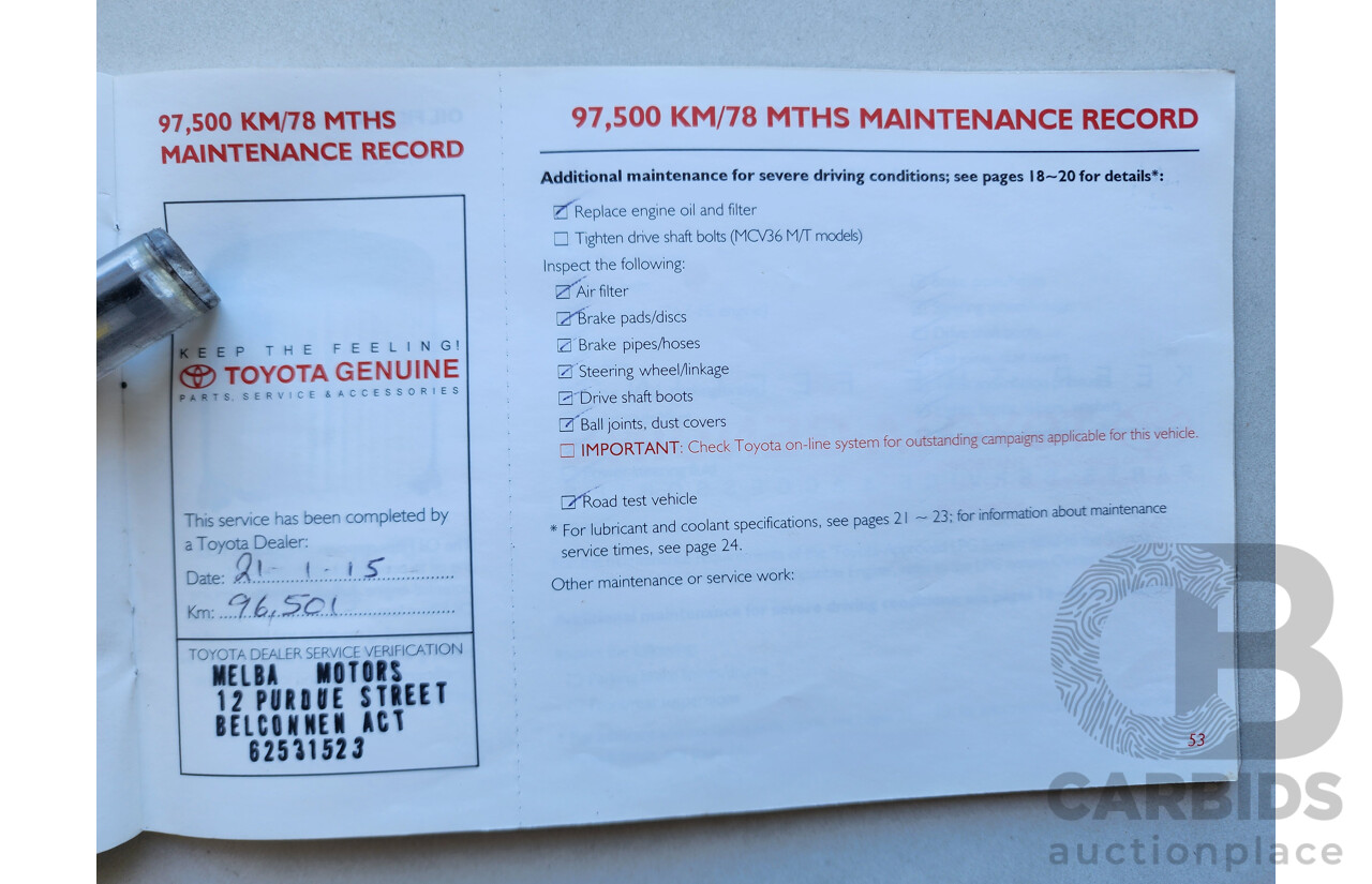 1/2005 Toyota Camry Altise ACV36R UPGRADE 4d Sedan Silver 2.4L