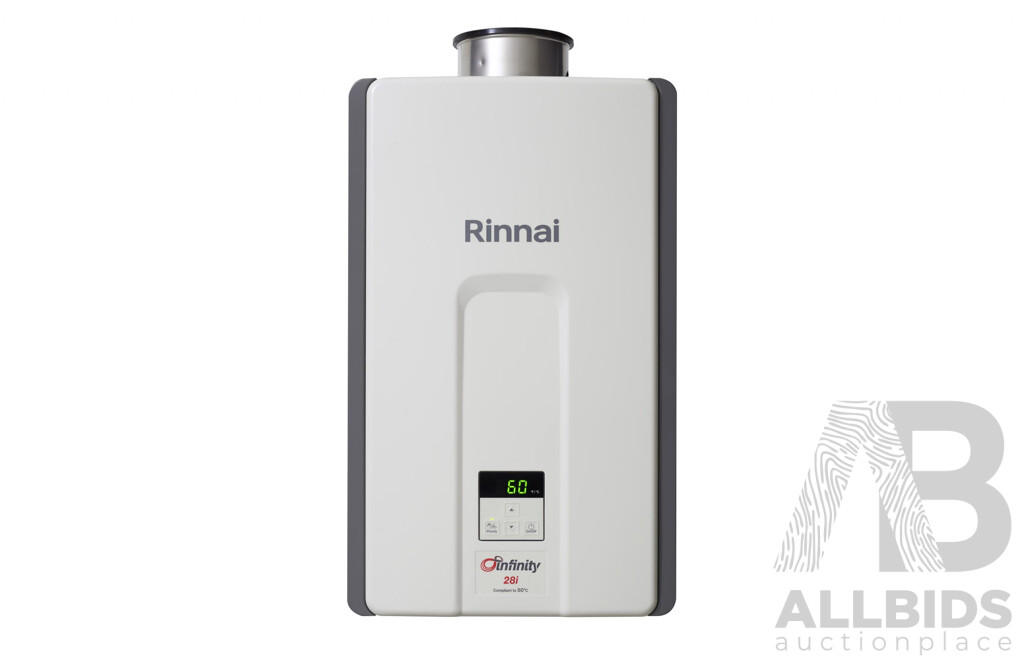 Rinnai Infinity 28i Internal Continuous Flow Hot Water System 60°C - INF28IL60 (LP GAS) - ORP$ 2,345