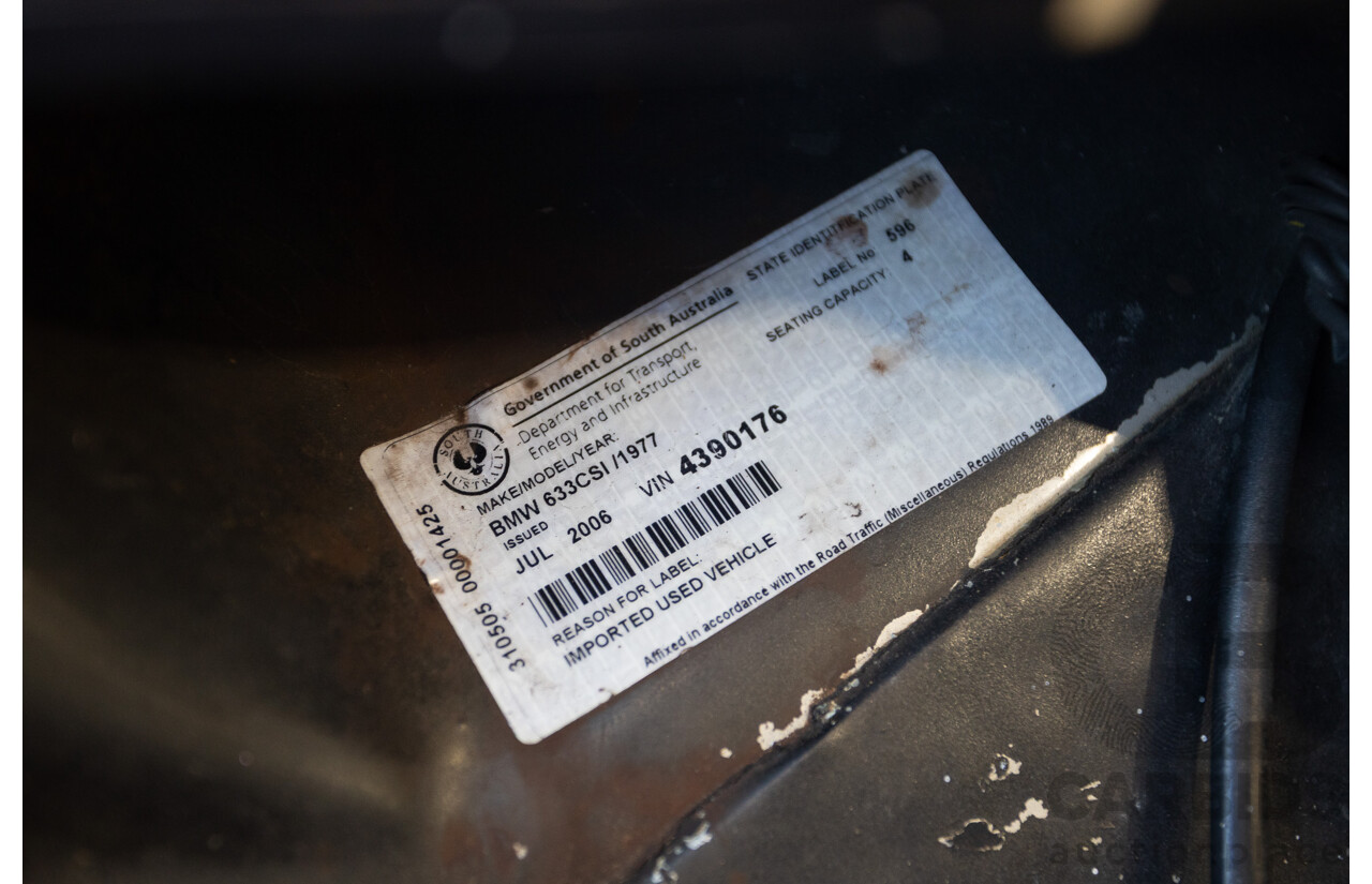 1/1977 BMW 633CSi E24 2D Coupe Schwarz Black 3.2L - Import