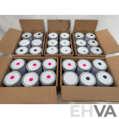 5x Boxes of Assorted 1Litre Paint - Assorted Colours