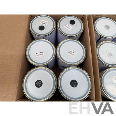 5x Boxes of Assorted 1Litre Paint - Assorted Colours