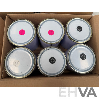 5x Boxes of Assorted 1Litre Paint - Assorted Colours