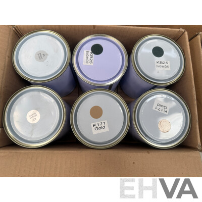 5x Boxes of Assorted 1Litre Paint - Assorted Colours