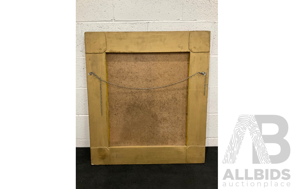 Burnished Gilt Gesso Framed Bevelled Wall Mirror