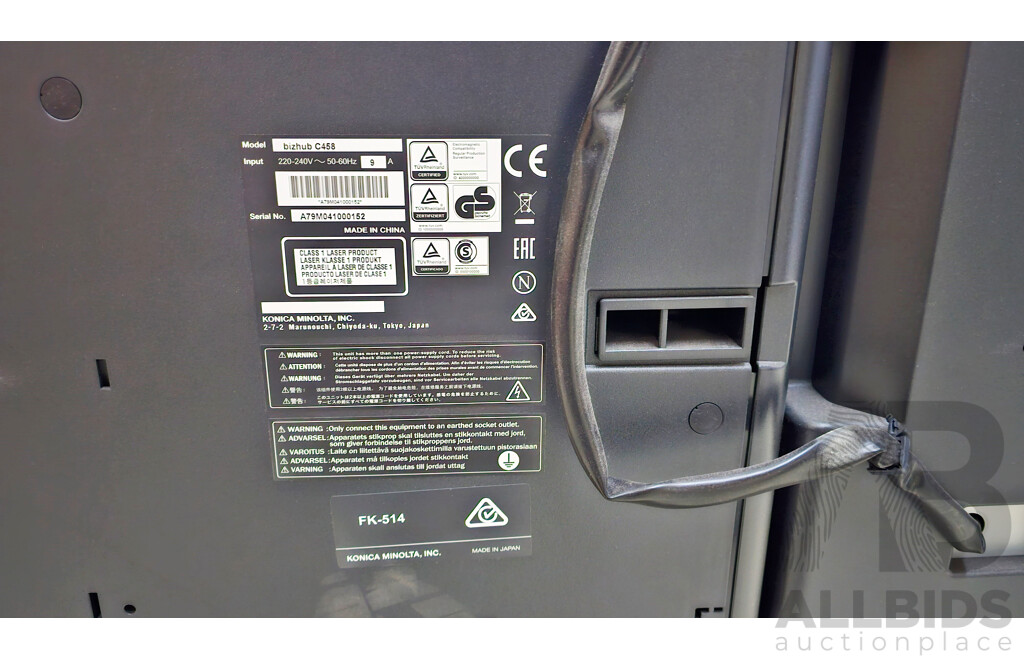 Konica Minolta bizhub C458 Colour Laser Multifunction Printer